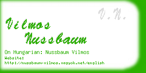 vilmos nussbaum business card
